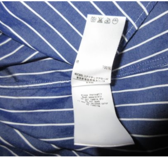 UNITED ARROWS Tokyo Striped Button Front Shirt 38 - Picture 5 of 6